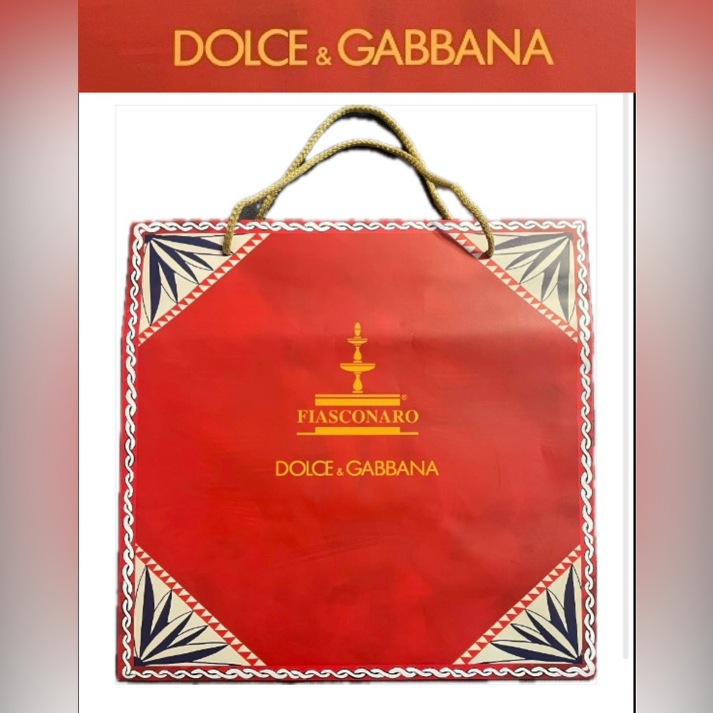 DOLCE & GABBANA large Fiasconaro branded empty gift bag size 14x14 NEW
